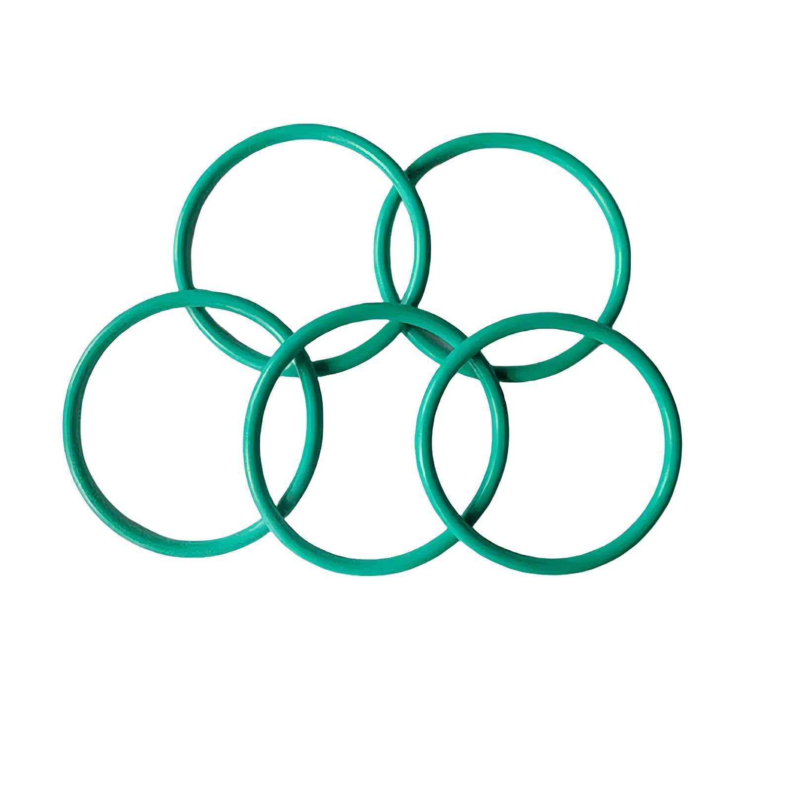 Boxonly 50 PCS O-Rings Fluorine Rubber Washer Round Sealing O Ring 44mm OD 40mm ID 2mm Width FKM O Rings Seal Grommets Gasket Green