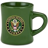 United States Army M. Cornell, Inc Decal Logo Green 8 Ounce Stoneware Military Branch Diner Mug