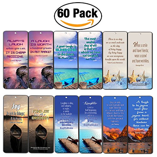 Creanoso Inspirational Sayings Bookmarks (60-Pack) – Laughter and Joy Quotes – Positive Motivational Self Help Bookmarker Card – Best Encouragement Set Creanoso Inspirational Sayings Bookmarks (60-Pack) – Laughter and Joy Quotes – Positive Motivational Self Help Bookmarker Card – Best Encouragement Set