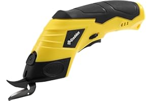 Creddux Cordless electric scissors for cardboard Fabric Cutter Cardboard Cutter Tool for Crafting,and Sewing with Usb Cable Yellow