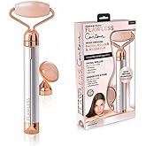 Finishing Touch Flawless Contour Vibrating Facial Roller & Massager, Rose Quartz