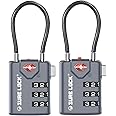 SURE LOCK TSA Compatible Travel Luggage Locks, Inspection Indicator, Easy Read Dials TSA Approved with Zinc Alloy