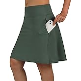 ANIVIVO Women's Skorts Skirts 20" Knee Length,Tennis Golf Pickleball Sports Skirts with High Waisted Zipper Pockets