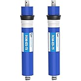 Vegebe 75 GPD RO Membrane Filter 12"x1.8" Reverse Osmosis Membrane Element Replacement Fits Under Sink RO Drinking Water Filter Filtration Purifier System, 2 Pack
