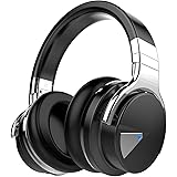 Qisebin E7 Active Noise Cancelling Headphones Bluetooth Headphones with Microphone Deep Bass Wireless Headphones Over Ear, Co