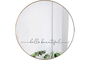 Hello Beautiful Mirror Decal Vinyl Decal Bathroom Decor 18x2.5 inch