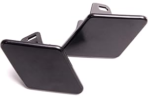 CNUPSM Front Headlight Washer Cover Nozzle Cap 1 Pair Flat Black Compatible With BMW 3 Series E90/E91 2005-2009