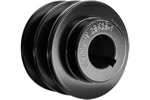 MINERGUY 2BK28-1 V-Belt Pulley 1 Inch Bore, 2.9" OD, Cast Iron, Sheave Single Dual Groove V Style Belt B Section 5L Pulley
