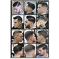 Modern Barber Shop Salon Hair Cut for Men Chart Poster Laminated Men's Hairstyles Barber Poster Canvas Painting Posters and Prints Wall Art Pictures for Living Room Bedroom (24×36inch-No Framed)