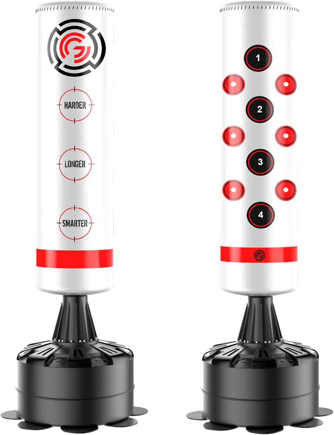 Graft 6 Ft Punch Bag Free Standing - Boxing Bag Free Standing With Target Pedestal Punching Bag Free Standing - Self Standing Punching Bag Stand Alone Punch Bag