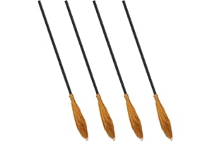 Medoore 4 Pack Halloween Witch Broom Plastic Witch Broomstick Cosplay Broom Props, Realistic Wizard Flying Broom Stick Accessory for Costumes