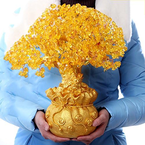 XCJ Decorative ornaments - Citrine Money Tree Lucky Decoration Creative Home Living Room TV Cabinet Wine Cabinet Trinkets Decoration Money Tree