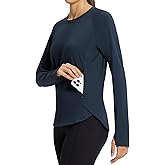 baleaf Women's Thermal Tops Fleece Lined Shirts Long Sleeve Cold Weather Running Gear Workout Zipper Pocket Thumbholes