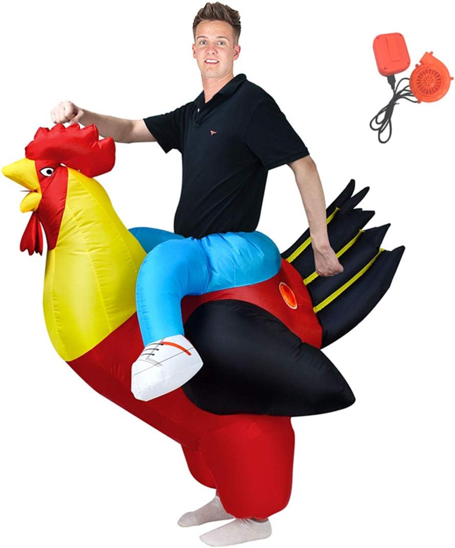 ANOTHERME Rooster Inflatable Costume Animal Holiday Blow up Fancy Dress for Adults