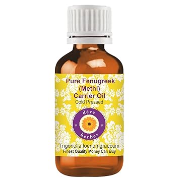 Deve Herbes Pure Fenugreek (Methi) Carrier Oil (Trigonella foenumgraecum) Therapeutic Grade Cold Pressed 15ml