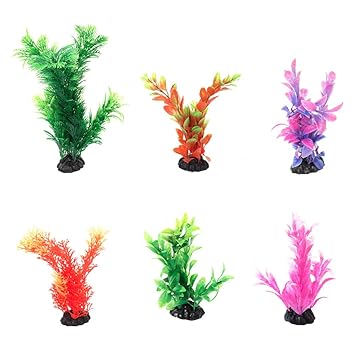 Buy Aqc Aquarium Decor Fish Tank Decorations 6 Pcs Artificial
