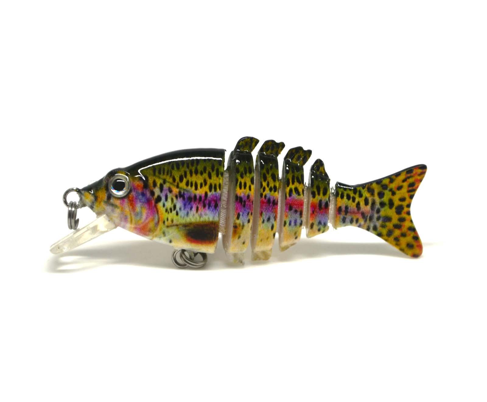 FISHIN ADDICT Trout realistic fry Multi Jointed Fishing Lure/Swimbait Bait 50mm / 2g / 6 segments