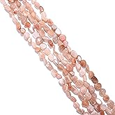 BEADIA Irregular Natural Sunstone Stone Loose Semi Gemstone Beads for Jewelry Making 7-10mm 38cm
