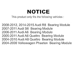 Front Wheel Bearing And Hub Assembly Pair For
