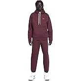 Nike Sportswear Solo Swoosh Men's Fleece Pullover Hoodie (US, Alpha, XX-Large, Regular, Regular, Night Maroon/White)