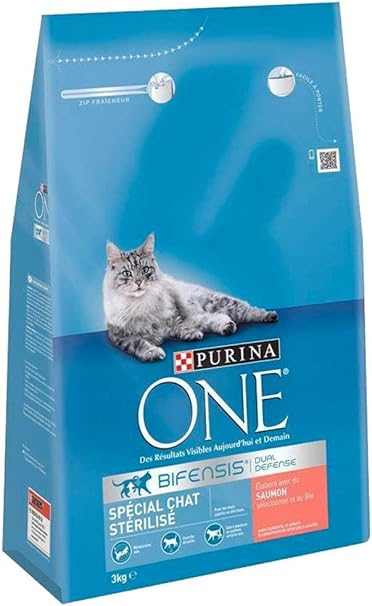 Purina One Croquettes Chat Sterilise Saumon 3kg Lot De 2 Amazon Fr Cuisine Maison