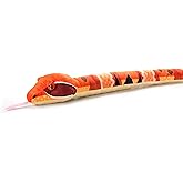 The Petting Zoo Cottonmouth Snake Stuffed Animal Plushie, Gifts for Kids, Earth Keeperz Snake Animals, Zoologee Orange Cottonmouth Snake Plush Toy, 54 inches
