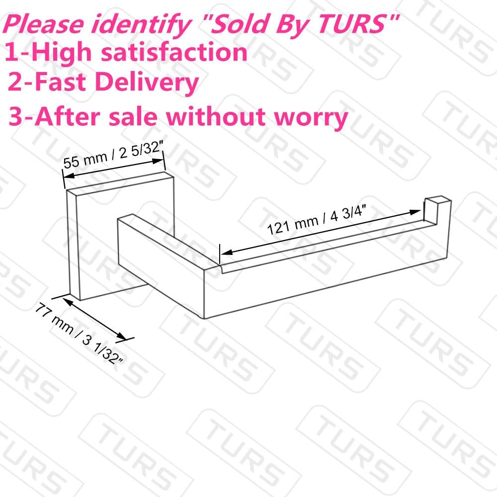 TURS Matte Black Toilet Roll Holder Wall Mounted Premium 304 Stainless Steel Toilet Paper Holder for Bathroom Rustproof,Bathroom Hardware Accessories(Toilet Paper Holder) - Image 3