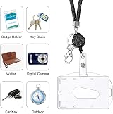 Vicloon Victorini Crystal Transparent Card Holder with Lanyard Black view 5