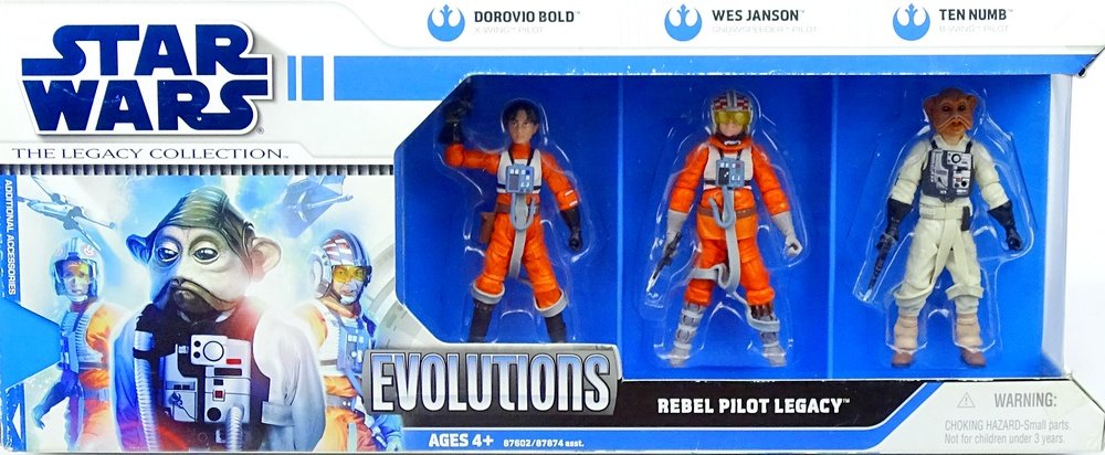 Star Wars 3.75 Inch Scale Clone Wars Evolutions Pack - Rebellion Pilots Legacy 3Pk