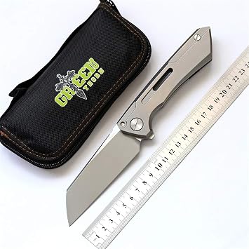 Amazon Co Jp Green Thorn Snecx Buster M390 折りたたみナイフ チタンハンドル 銅ガスケット アウトドア キャンプ ハンティング ポケット フルーツナイフ Edcツール スポーツ アウトドア