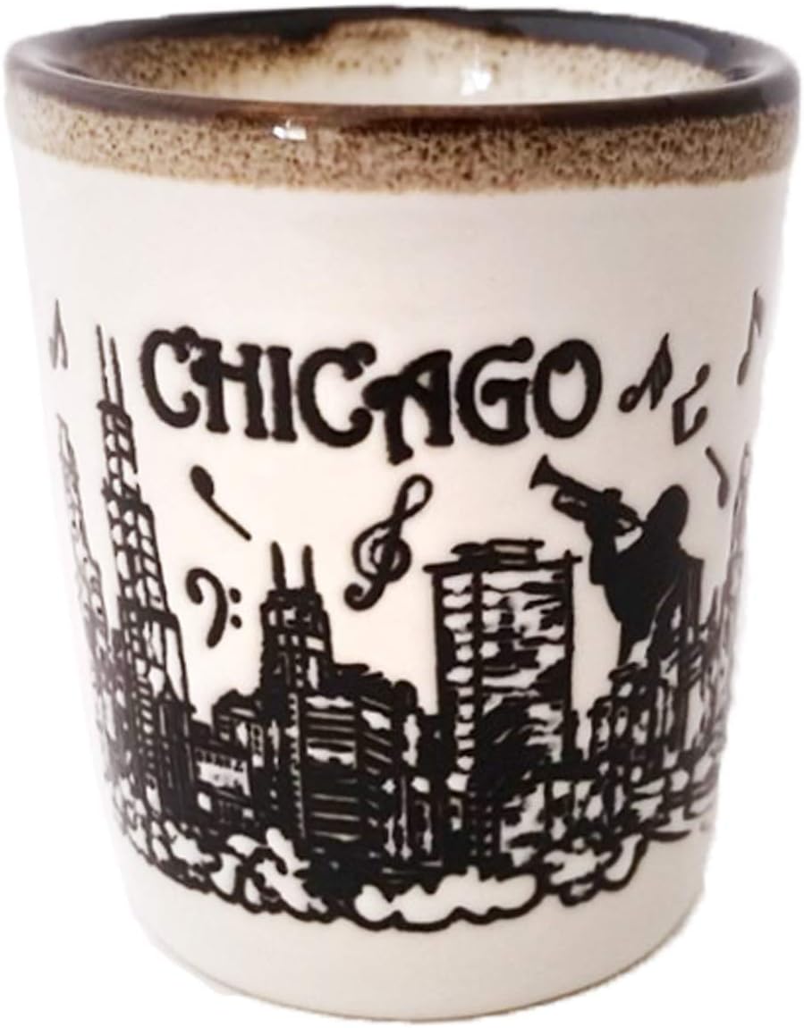 Chicago City Skyline Souvenir Shot Glass Superiority of