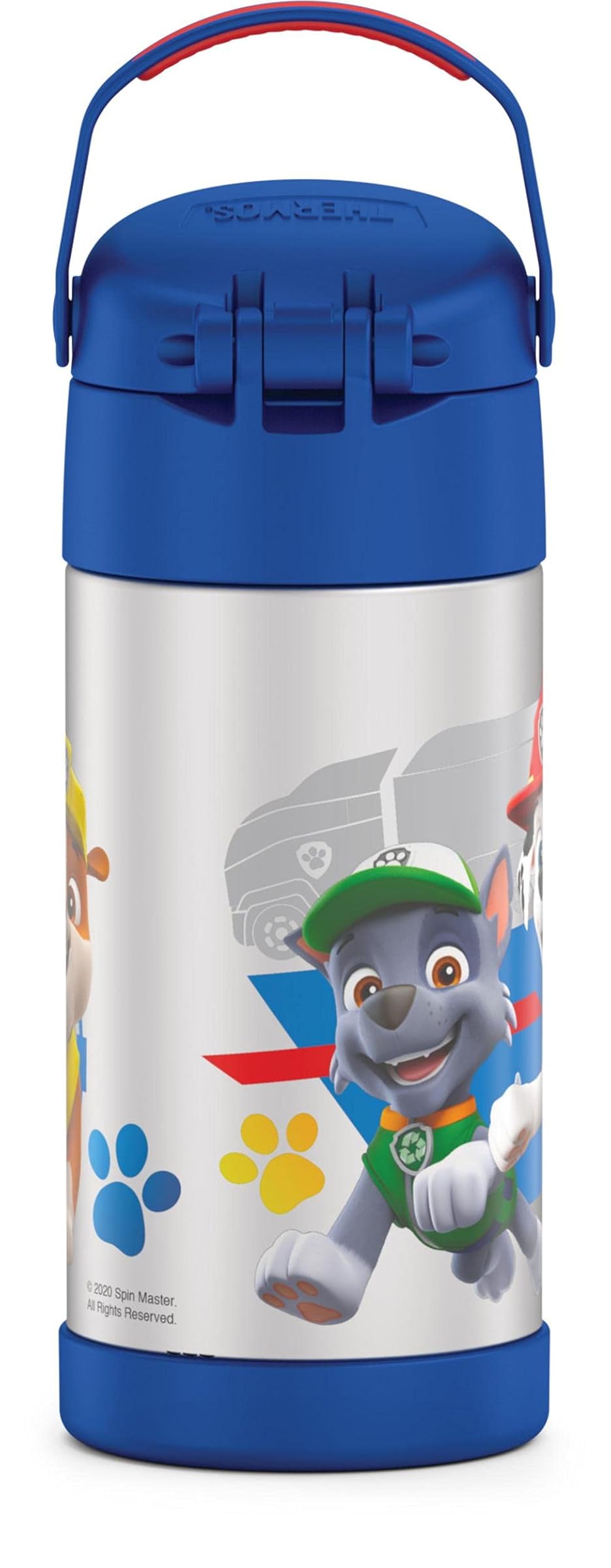 THERMOS FUNTAINER 12オンス ステンレススチール 真空断熱キッズストローボトル ブルー パウパトロール