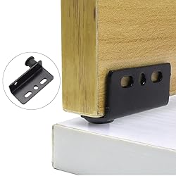 2 Sets Pivot Hinges Black Heavy Duty Concealed