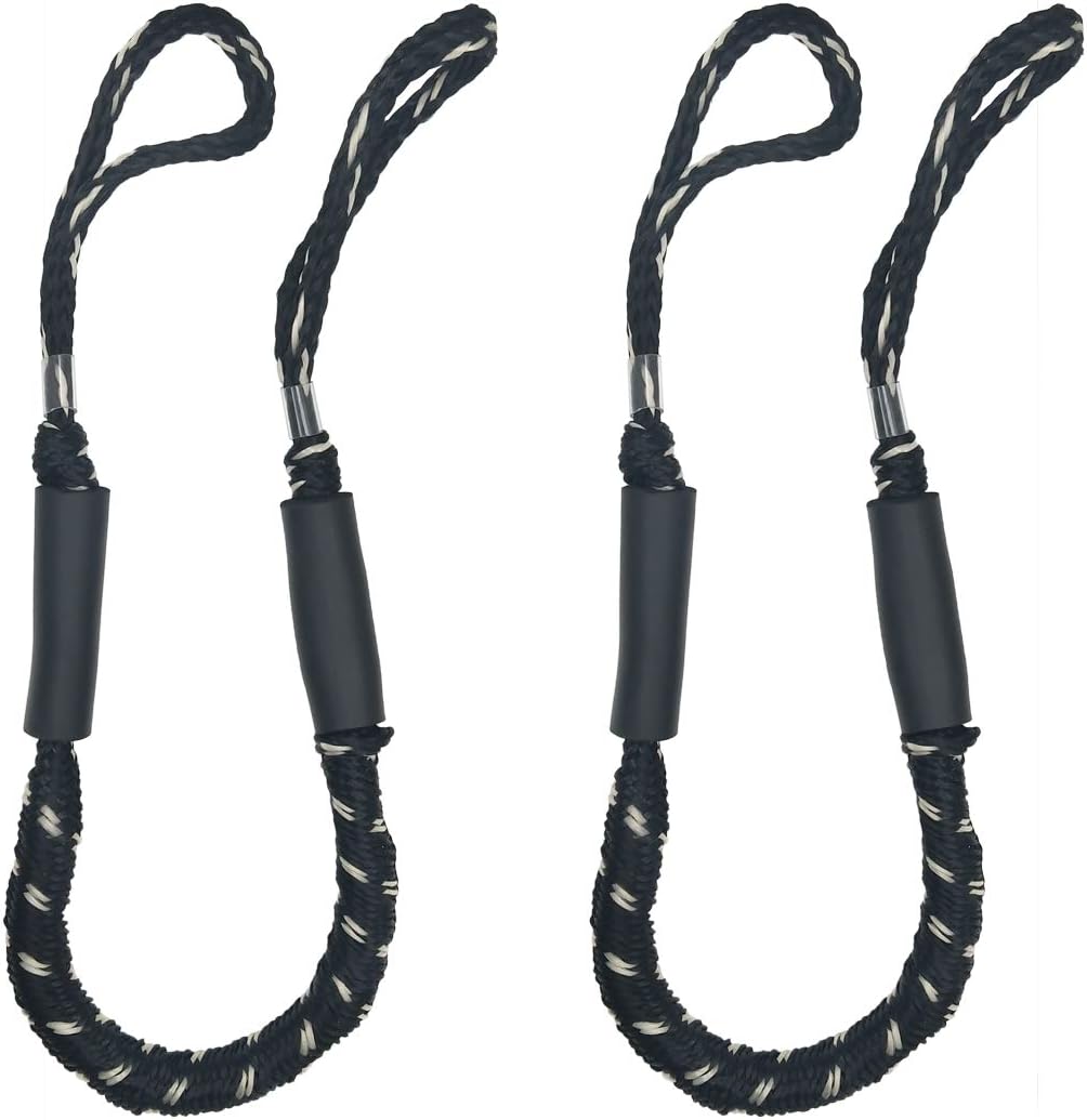 Jranter Bungee Dock Line Mooring Rope for Boat 3.5 ft 2 Pack
