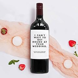 Engagement Wine Label & Card for Couples, Pairs
