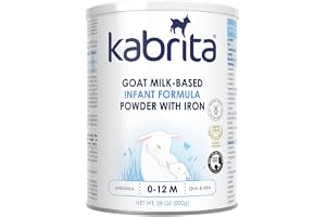 Kabrita Goat Milk-Based Infant Formula Powder, Designed for Gentle Digestion, Gentle Alternative to Cow’s Milk, with Iron, DHA, ARA & Prebiotics, for Infants 0–12 Months, Non-GMO, 28 oz