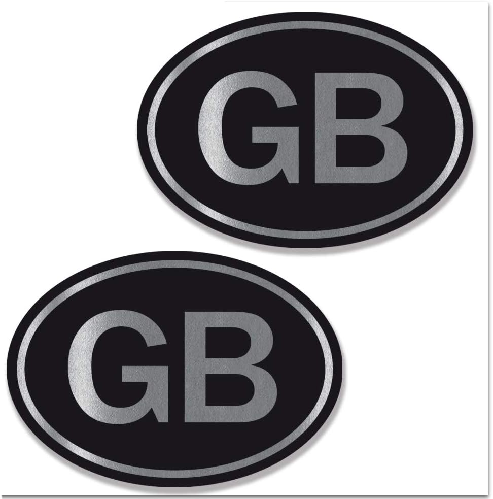 Biomar Labs® 2 x Vinyl Stickers Silver Decals UK Union Jack GB National England United Kingdom Flag Car Motorcycle Helmet B 258 Z*