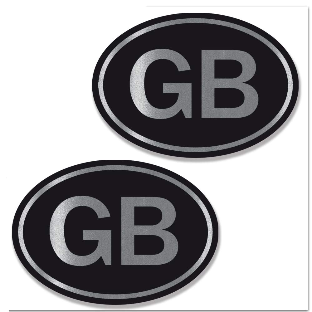 Biomar Labs® 2 x Vinyl Stickers Silver Decals UK Union Jack GB National England United Kingdom Flag Car Motorcycle Helmet B 258 Z*