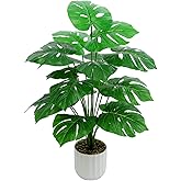 Freyalife 28“ Fake Plant Artificial Monstera for Room Decor, Faux Potted Plants Indoor for Home Living Bedroom Aesthetic Farmhouse Dorm Office Classroom and Outdoor Garden Porch Balcony Decor