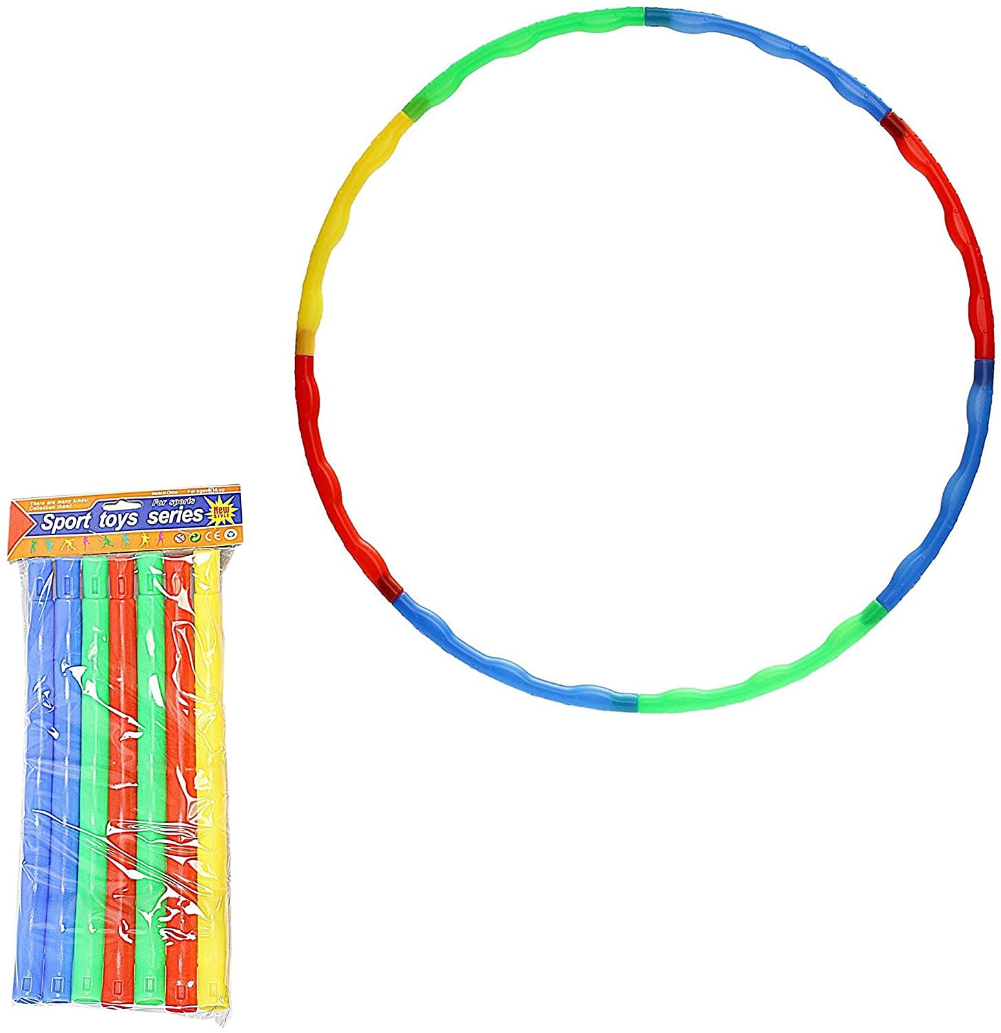Supershock Exercise hula hoop kids adjustable plastic multi colored hula hoop for children or unisex for indoor outdoor play or exercise