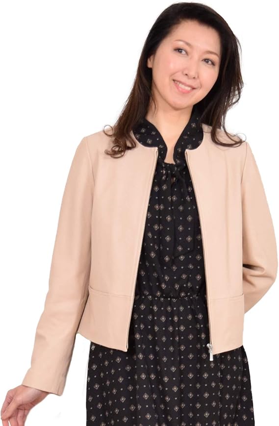 Amazon Merfirge レザージャケット ノーカラージャケット レディース 本革ジャケット Kt7001 コート ジャケット 通販