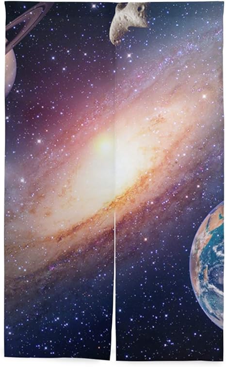 Amazon 宇宙銀河宇宙 のれん おしゃれ 目隠し 暖簾 ロング 遮光 のれん 玄関 キッチン リビング 飲食店 出入り口 幅86cm X 丈143cm のれん オンライン通販