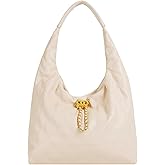 Quilted Leather Tote Handbag for Women, Soft Leather Slouchy Shoulder Bag