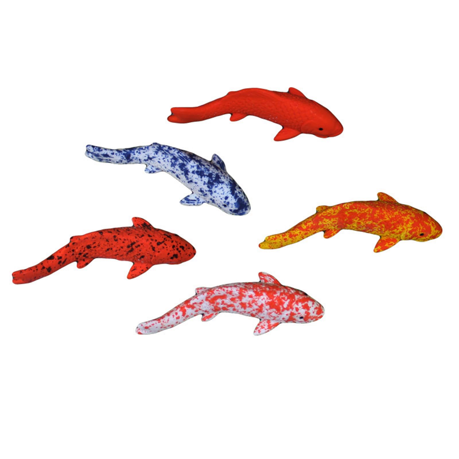 JVHLOV 5 Pieces Aquarium Decoration, Artificial Goldfish Floating Fish Decoration, Artificial Moving Fishes Floating Fishes, for Underwater Decoration Fish Tank Plastic Decoration