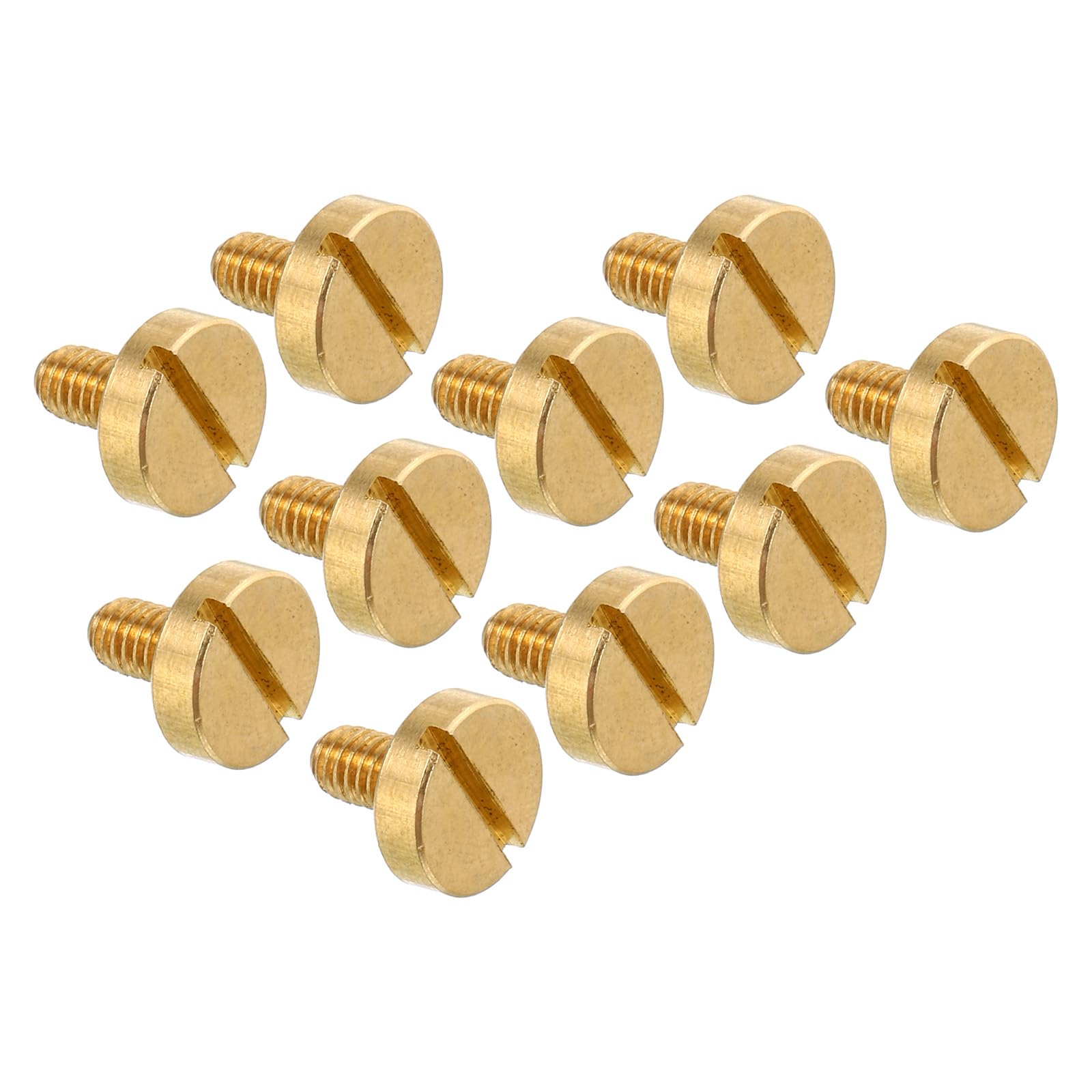 PATIKIL M4x10mm Knurled Thumb Screws, 15 Pack Flat Tip Brass Bolts Grip Knobs Fasteners with Straight Shoulders for Lighting Furniture Electronic Mechanical — image 1