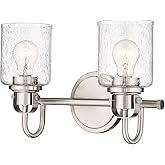 Z-Lite 340-2V-BN Kinsley Vanity, 2-Light 200 Total Watts, Brushed Nickel