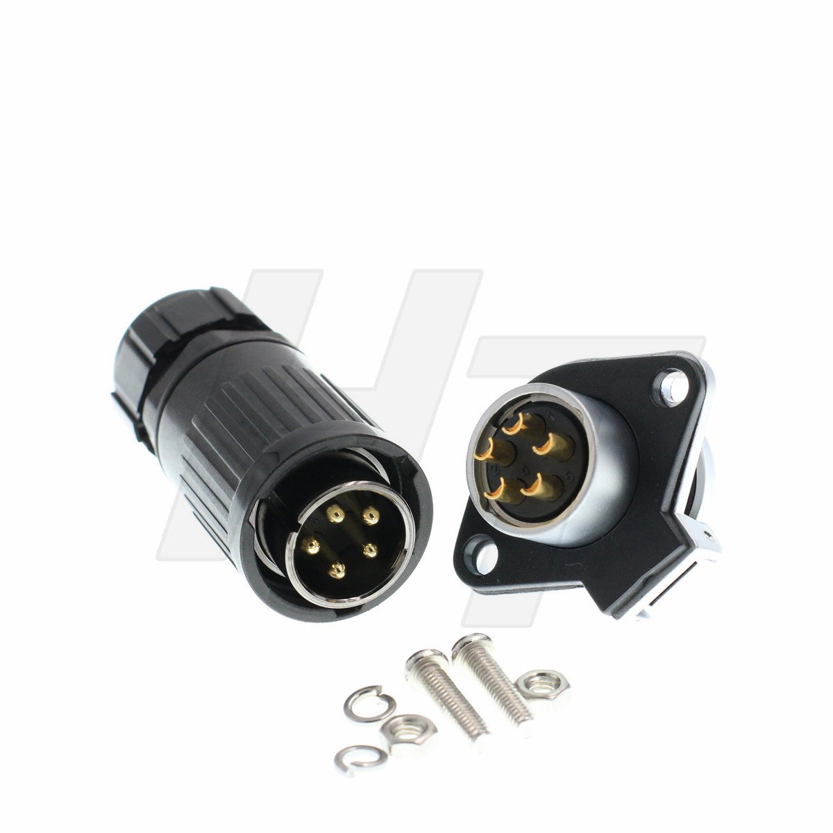 HangTon HP20 5 Pin Waterproof Industrial Electrical Connector for Automotive Marine Devices Machines