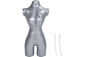 AGATIGE Inflatable Female Mannequin, Half Body with Arms Model, Torso Top Shirt Form Display Dummy Model Upper Body Clothing Window Display Rack for Window Model