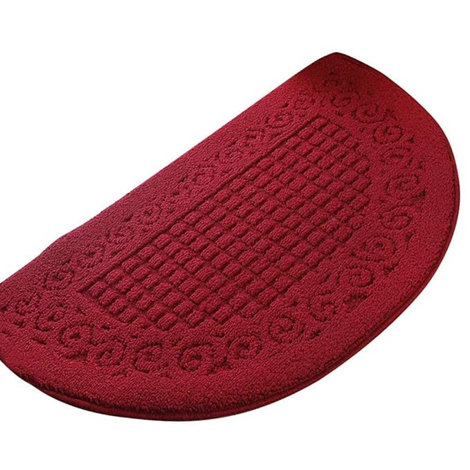 Fittoway Simple Half Round Door Mat NonSlip Entrance Rug Floor Mats