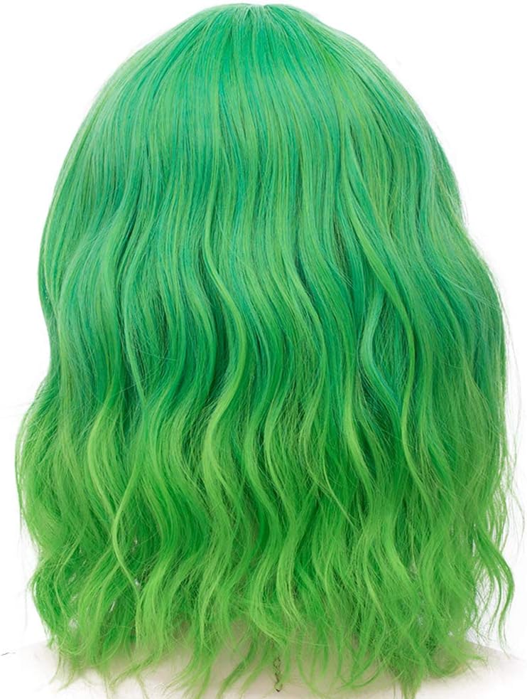 Probeauty Sweety Collection Lolita 40CM Short Curly Women Lolita Anime Cosplay Wig + Wig Cap (Green F9B)โฆ